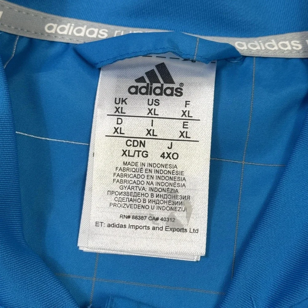 Adidas Boston Marathon 2014 Windbreaker Jacket Mens XL Blue Full Zip Lightweight